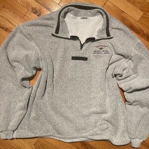 Vintage 90s Prairie Mountain Grand Tetons National Park Quarter Zip